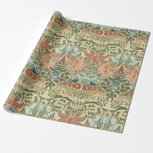 William Morris Pfau und Drache Geschenkpapier (Ungerollt)