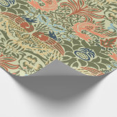 William Morris Pfau und Drache Geschenkpapier (Ecke)
