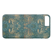William Morris-Pfau-und Drache-Textilentwurf Case-Mate iPhone Hülle (Rückseite (Horizontal))