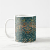 William Morris-Pfau-und Drache-Textilentwurf Kaffeetasse (Links)