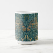 William Morris-Pfau-und Drache-Textilentwurf Kaffeetasse (Mittel)