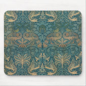 William Morris-Pfau-und Drache-Textilentwurf Mousepad (Vorne)
