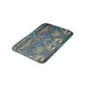 William Morris Pfau und Drache Webdesign Badematte (Schrägansicht)