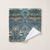 William Morris Pfau und Drache Webdesign Badhandtuch Set (Waschlappen)