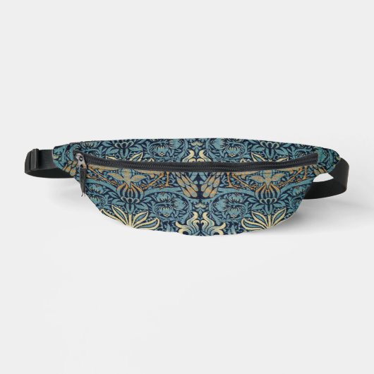 William Morris Pfau und Drache Webdesign Bauchtasche (Vorderseite)