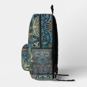 William Morris Pfau und Drache Webdesign Bedruckter Rucksack (Rechts)