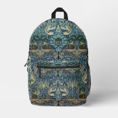 William Morris Pfau und Drache Webdesign Bedruckter Rucksack (Vorderseite)