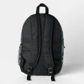 William Morris Pfau und Drache Webdesign Bedruckter Rucksack (Rückseite)