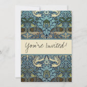 William Morris Pfau und Drache Webdesign Einladung (Vorderseite)