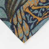 William Morris Pfau und Drache Webdesign Fleecedecke (Ecke)
