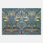 William Morris Pfau und Drache Webdesign Geschenkpapier Set (Vorderseite 3)