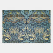 William Morris Pfau und Drache Webdesign Geschenkpapier Set (Vorderseite)