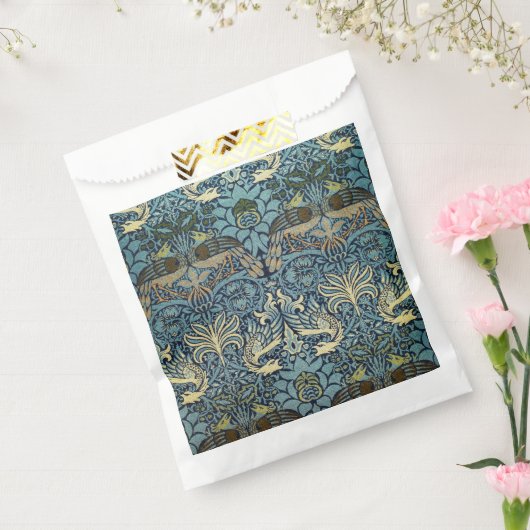 William Morris Pfau und Drache Webdesign Geschenktütchen (Versiegelt)