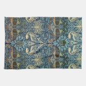 William Morris Pfau und Drache Webdesign Geschirrtuch (Horizontal)