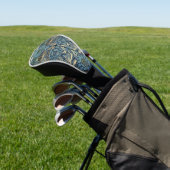 William Morris Pfau und Drache Webdesign Golf Headcover (In SItu)