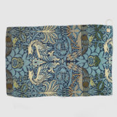 William Morris Pfau und Drache Webdesign Golfhandtuch (Horizontal)