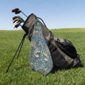 William Morris Pfau und Drache Webdesign Golfhandtuch (Gras)