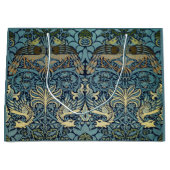 William Morris Pfau und Drache Webdesign Große Geschenktüte (Vorderseite)