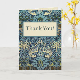 William Morris Pfau und Drache Webdesign Karte