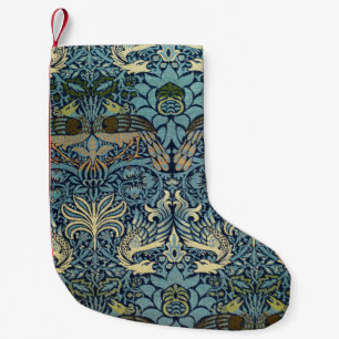 William Morris Pfau und Drache Webdesign Kleiner Weihnachtsstrumpf