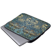 William Morris Pfau und Drache Webdesign Laptopschutzhülle (Vorne Knopf)