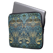 William Morris Pfau und Drache Webdesign Laptopschutzhülle (Vorderseite Links)