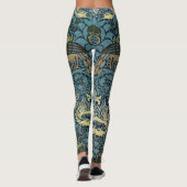 William Morris Pfau und Drache Webdesign Leggings (Rückseite)