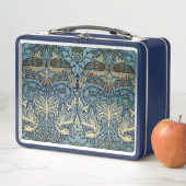 William Morris Pfau und Drache Webdesign Metall Brotdose (Beispiel)