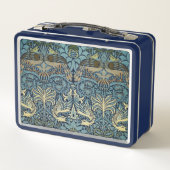 William Morris Pfau und Drache Webdesign Metall Brotdose (Rückseite)