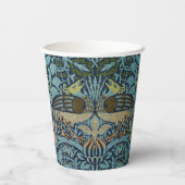 William Morris Pfau und Drache Webdesign Pappbecher (Rückseite)