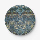 William Morris Pfau und Drache Webdesign Pappteller (Vorderseite)