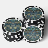 William Morris Pfau und Drache Webdesign Pokerchips (Stapel)