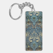 William Morris Pfau und Drache Webdesign Schlüsselanhänger (Vorderseite links)