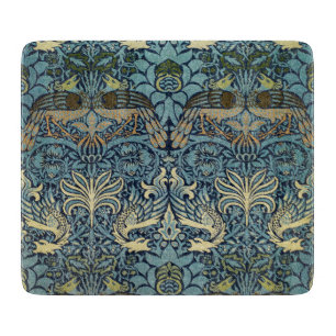William Morris Pfau und Drache Webdesign Schneidebrett