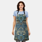 William Morris Pfau und Drache Webdesign Schürze (Getragen)