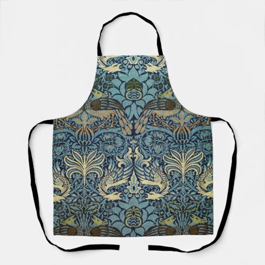 William Morris Pfau und Drache Webdesign Schürze (Vorderseite)