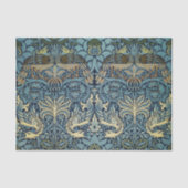 William Morris Pfau und Drache Webdesign Seidenpapier (Vorderseite)