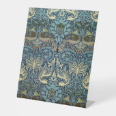 William Morris Pfau und Drache Webdesign Sockelschild (Vorderseite)