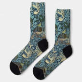 William Morris Pfau und Drache Webdesign Socken (Linkes Detail)