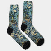 William Morris Pfau und Drache Webdesign Socken (Rechts)