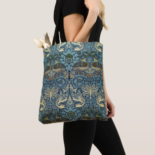 William Morris Pfau und Drache Webdesign Tasche