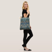 William Morris Pfau und Drache Webdesign Tasche (Am Model)