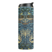 William Morris Pfau und Drache Webdesign Thermosbecher (Nach links gedreht)