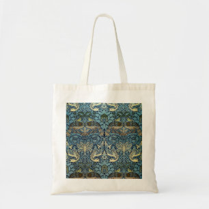 William Morris Pfau und Drache Webdesign Tragetasche