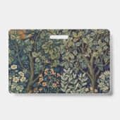 William Morris Pheasant Bird Tree Botanical Ausweis (Rückseite)