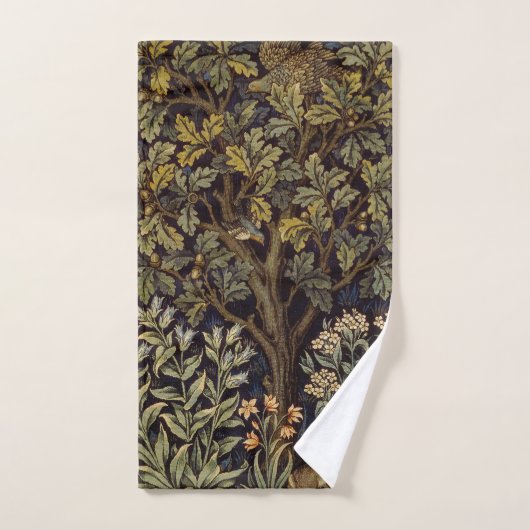 William Morris - Pheasant Bird Tree Botanical Badhandtuch Set (Handtuch)