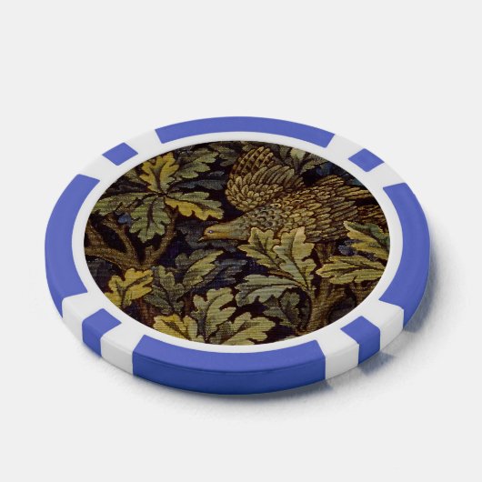 William Morris - Pheasant Bird Tree Botanical Pokerchips (Einzeln)