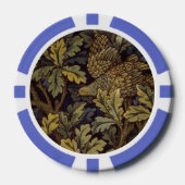 William Morris - Pheasant Bird Tree Botanical Pokerchips (Vorderseite)