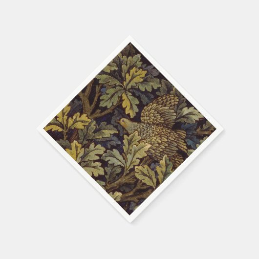 William Morris - Pheasant Bird Tree Botanical Serviette (Ecke)