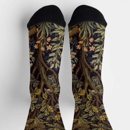 William Morris - Pheasant Bird Tree Botanical Socken (Oben)